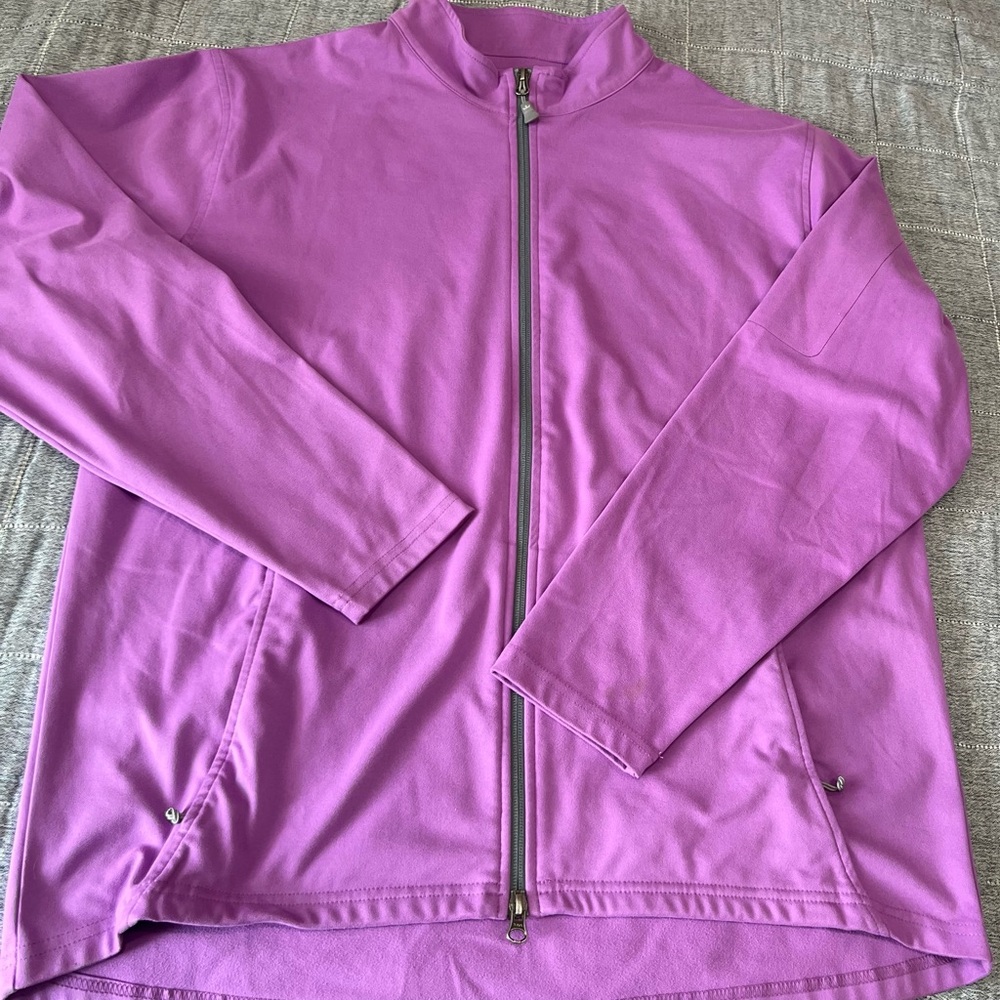 Peter Millar Men Violet Fleece Jacket Element 4 W… - image 2